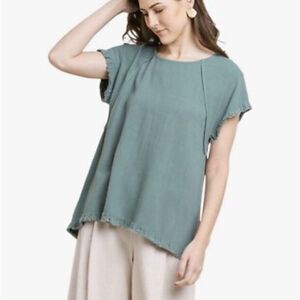 Anthropologie Teal Blouse